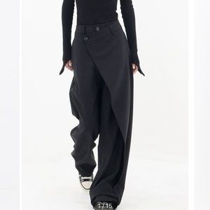 Commense Black Wide-Leg Pants